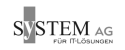 System AG Logo Schwarz Weiß